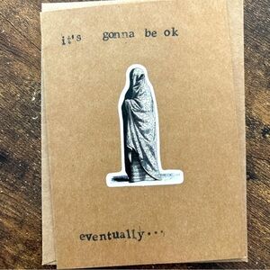It's Gonna Be Ok Realistic Blank Greeting Card with Envelopes, Handmade